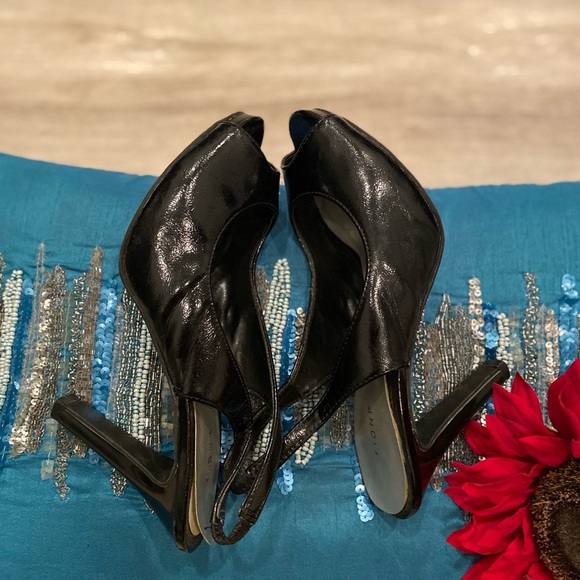 FIONI black heels open toe / size 6 - Picture 2 of 7